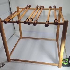 1960s Magazine Rack Library Newspaper Dowel Rod Newspaper Rack